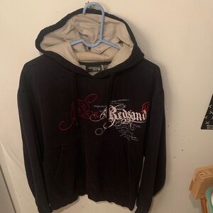 Sweet Vintage Redsand 80/20 Cotton Blend Skater Hoodie W/ Cream inner Hood SZ L